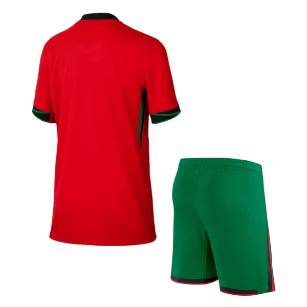 Portugal Home Jersey Kit EURO 2024 Kids(Jersey+Shorts) - Image 2