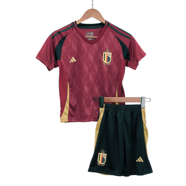 Belgium Home Jersey Kit EURO 2024 Kids(Jersey+Shorts)