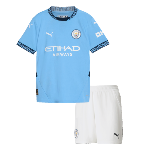 Manchester City Home Jersey Kit 2024/25 Kids(Jersey+Shorts)