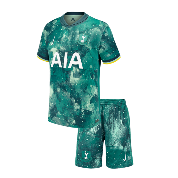 Tottenham Hotspur Third Away Soccer Jersey Kit 2024/25 Kids(Jersey+Shorts)