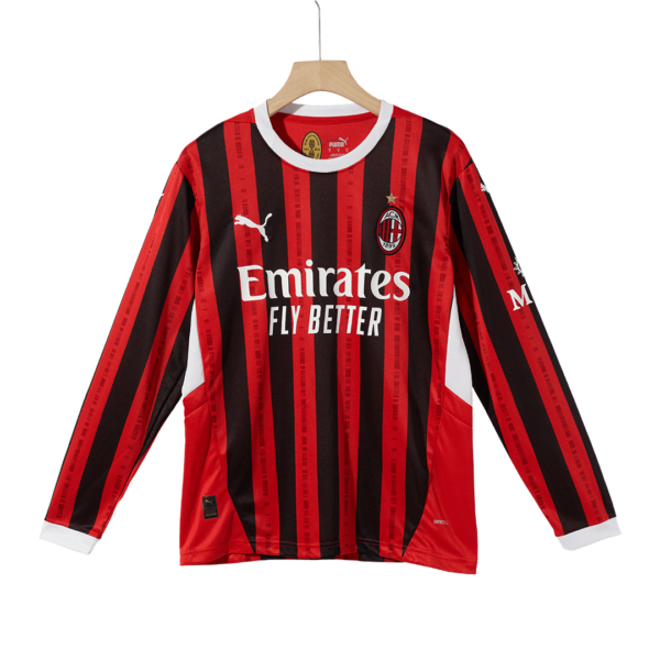 AC Milan Long Sleeve Jersey Home Football Shirt 2024/25 - Image 4