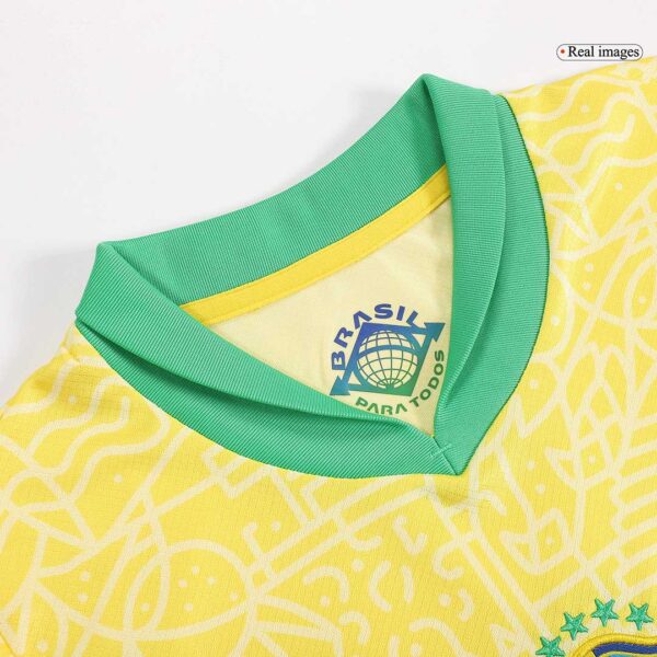 Brazil Home Jersey Kit Copa America 2024 Kids(Jersey+Shorts) - Image 8