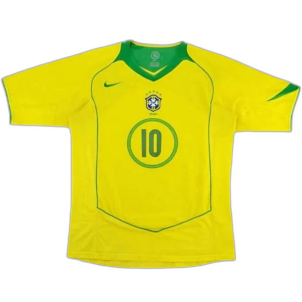 Brazil Ronaldinho #10 Retro Jersey Home 2004 - Image 2