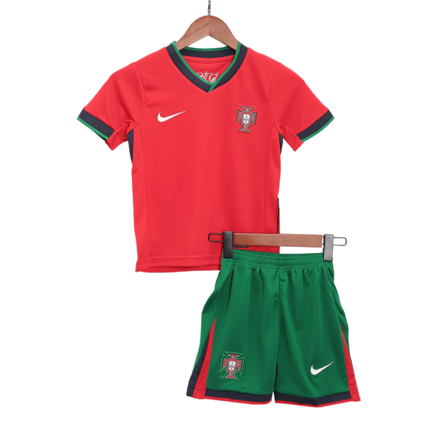 Portugal Home Jersey Kit EURO 2024 Kids(Jersey+Shorts) - Image 3