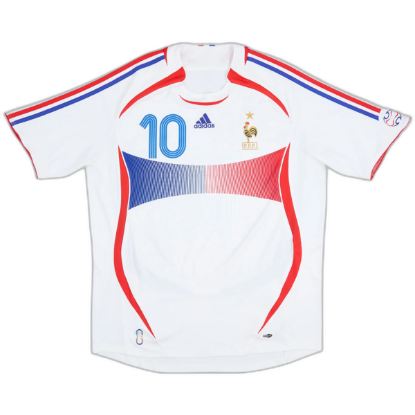 Zidane #10 France Retro Jersey Away World Cup 2006 - Image 2