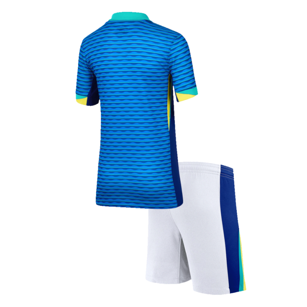 Brazil Away Jersey Kit Copa America 2024 Kids(Jersey+Shorts) - Image 2