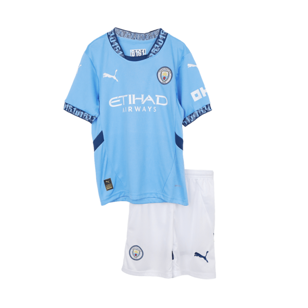 Manchester City Home Jersey Kit 2024/25 Kids(Jersey+Shorts) - Image 3