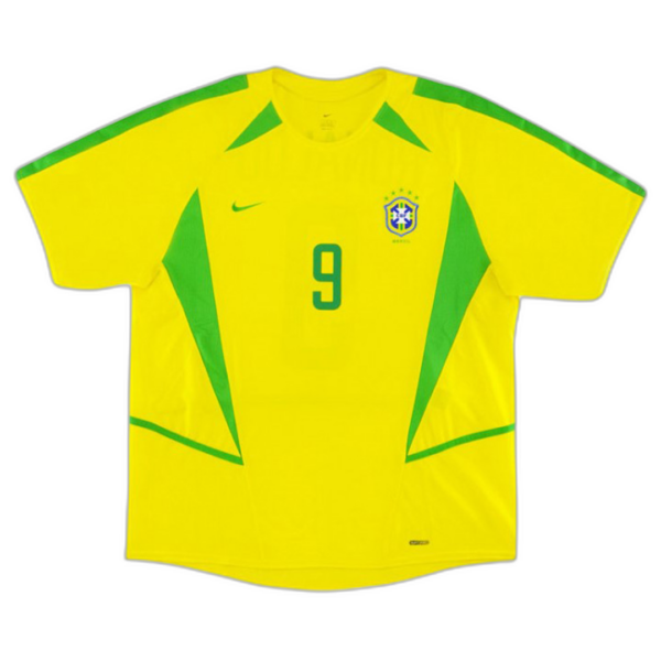 Ronaldo #9 Retro Brazil Home Jersey World Cup 2002 - Image 2