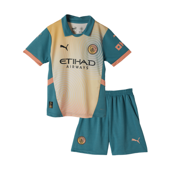 Manchester City Fourth Away Soccer Jersey Kit 2024/25 Kids(Jersey+Shorts)- Definitely City (UCL) - Image 3