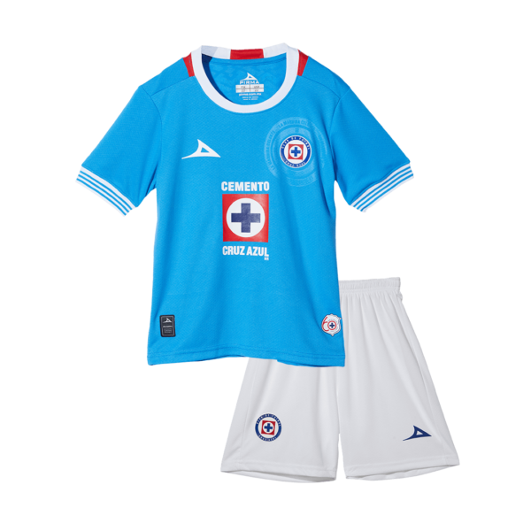 Cruz Azul Home Soccer Jersey Kit 2024/25 Kids(Jersey+Shorts)