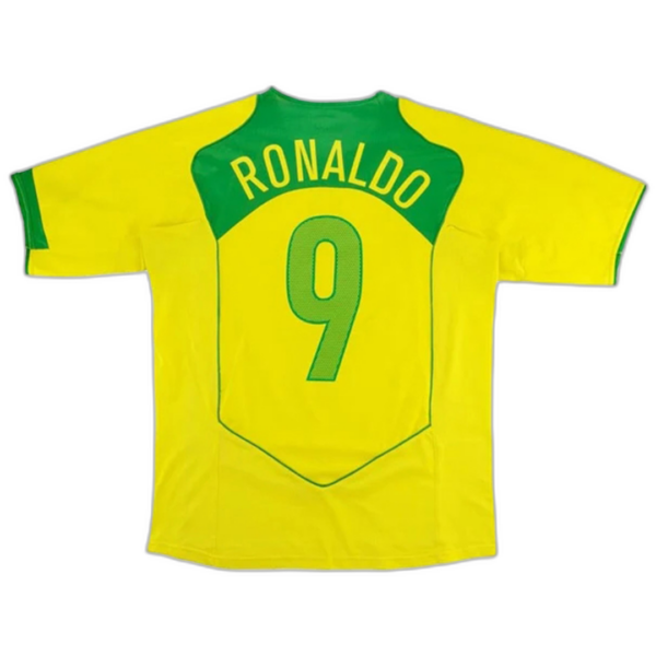 Brazil Ronaldo #9 Retro Jersey Home 2004