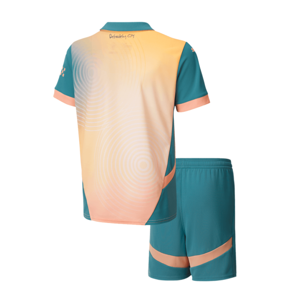 Manchester City Fourth Away Soccer Jersey Kit 2024/25 Kids(Jersey+Shorts)- Definitely City (UCL) - Image 2