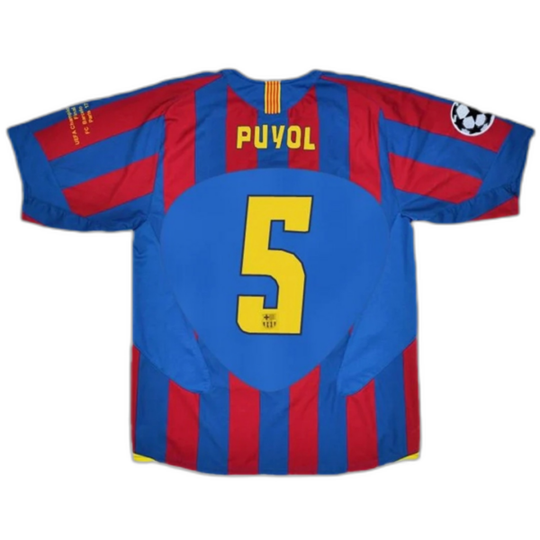 Puyol #5 Retro Barcelona UCL Final Home Jersey 2005/06