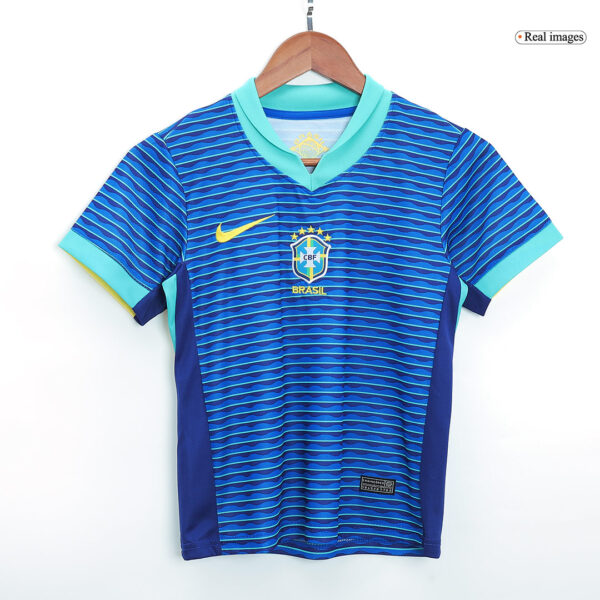 Brazil Away Jersey Kit Copa America 2024 Kids(Jersey+Shorts) - Image 4