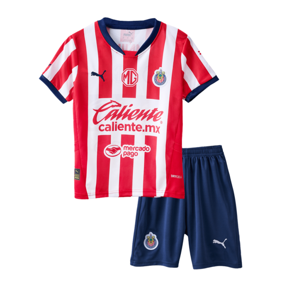 Chivas Home Soccer Jersey Kit 2024/25 Kids(Jersey+Shorts)