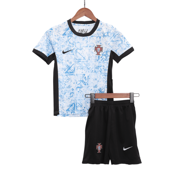 Portugal Away Jersey Kit EURO 2024 Kids(Jersey+Shorts) - Image 3