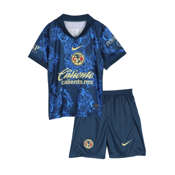 Club America Away Soccer Jersey Kit 2024/25 Kids(Jersey+Shorts)