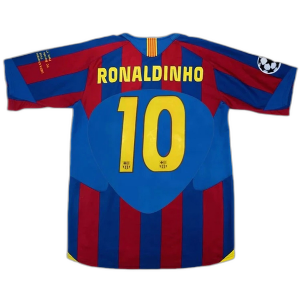 Ronaldinho #10 Retro Barcelona UCL Final Home Jersey 2005/06