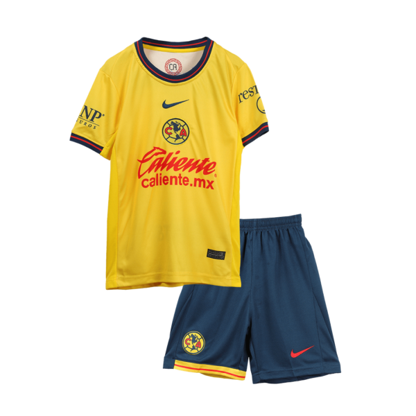 Club America Home Soccer Jersey Kit 2024/25 Kids(Jersey+Shorts)