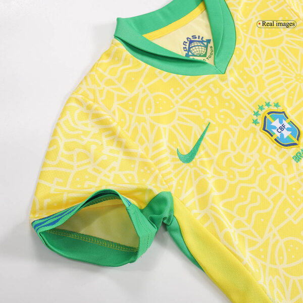 Brazil Home Jersey Kit Copa America 2024 Kids(Jersey+Shorts) - Image 11