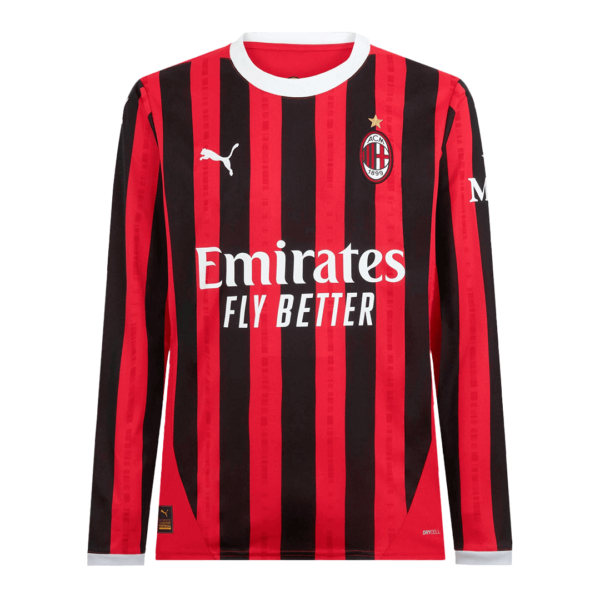 AC Milan Long Sleeve Jersey Home Football Shirt 2024/25