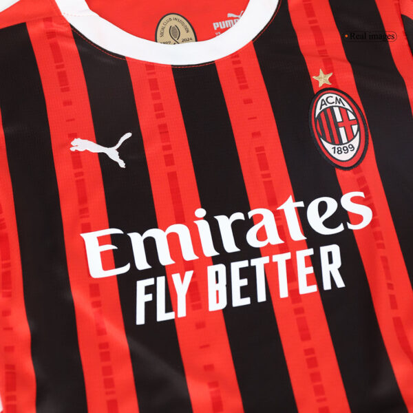 AC Milan Home Jersey Kit 2024/25 Kids(Jersey+Shorts) - Image 12