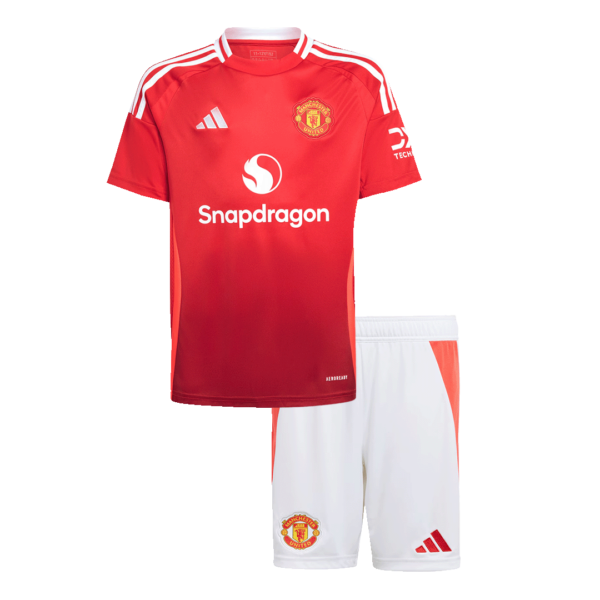 Manchester United Home Jersey Kit 2024/25 Kids(Jersey+Shorts)