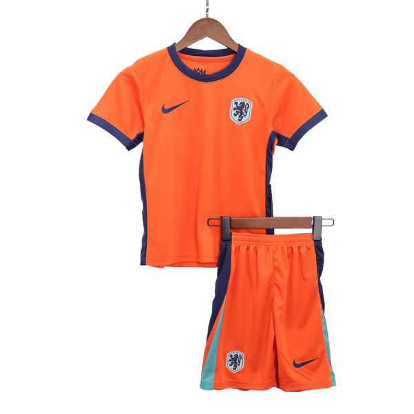 Netherlands Home Jersey Kit EURO 2024 Kids(Jersey+Shorts) - Image 3