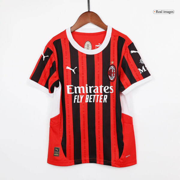 AC Milan Home Jersey Kit 2024/25 Kids(Jersey+Shorts) - Image 5