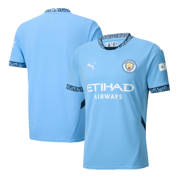 Manchester City Soccer Jersey Home Custom Shirt 2024/25 - Image 3