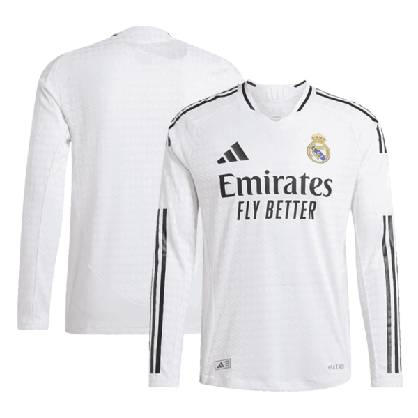 Authentic Real Madrid Long Sleeve Jersey Home Football Shirt 2024/25 - Image 3