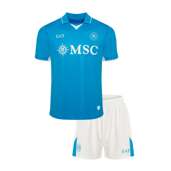 Napoli Home Soccer Jersey Kit 2024/25 Kids(Jersey+Shorts)