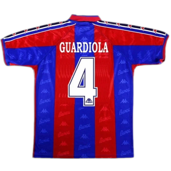 Guardiola #4 Retro Barcelona Home Jersey 1996/97