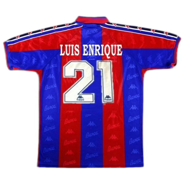 Luis Enrique #21 Retro Barcelona Home Jersey 1996/97