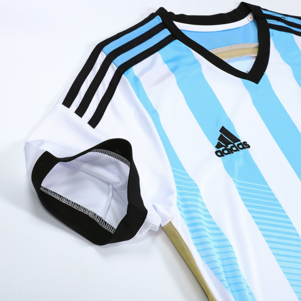 Messi #10 Argentina Retro Home Jersey 2014/15 - Image 6