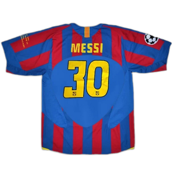 Messi #30 Retro Barcelona UCL Final Home Jersey 2005/06