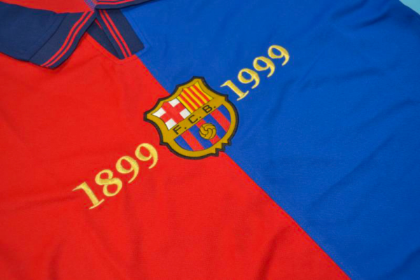 Retro Barcelona Home Long Sleeve Jersey 1999/00 - Image 3