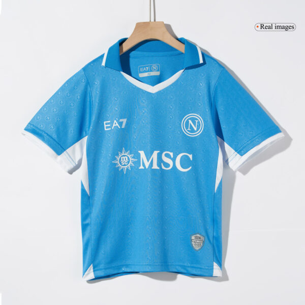 Napoli Home Soccer Jersey Kit 2024/25 Kids(Jersey+Shorts) - Image 4