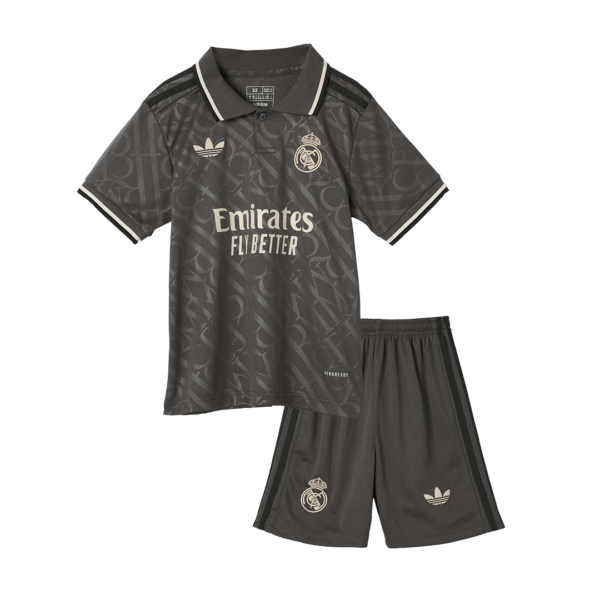 Real Madrid Third Away Soccer Jersey Kit 2024/25 Kids(Jersey+Shorts) - Image 3