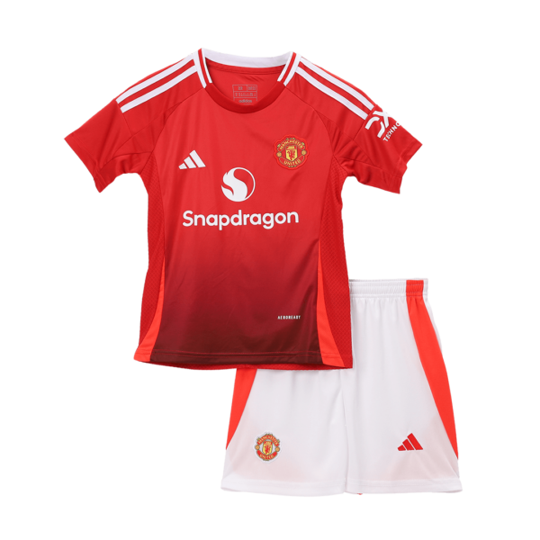 Manchester United Home Jersey Kit 2024/25 Kids(Jersey+Shorts) - Image 3