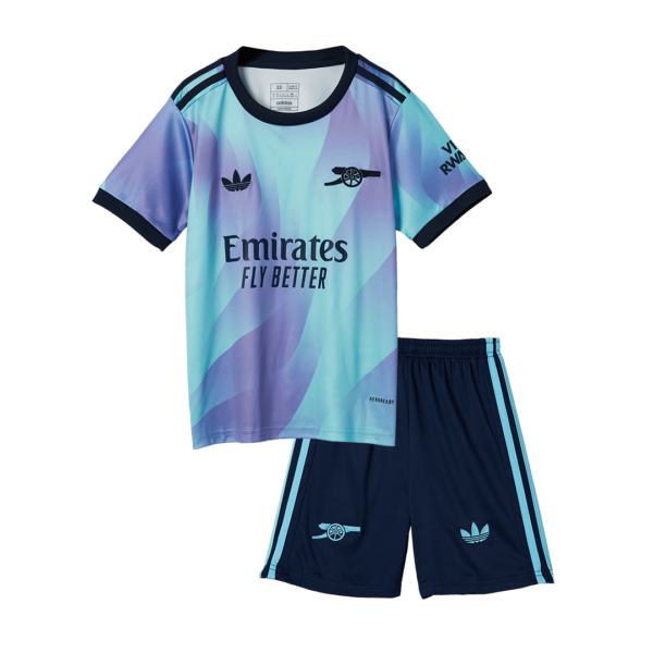 Arsenal Third Away Soccer Jersey Kit 2024/25 Kids(Jersey+Shorts) - Image 3