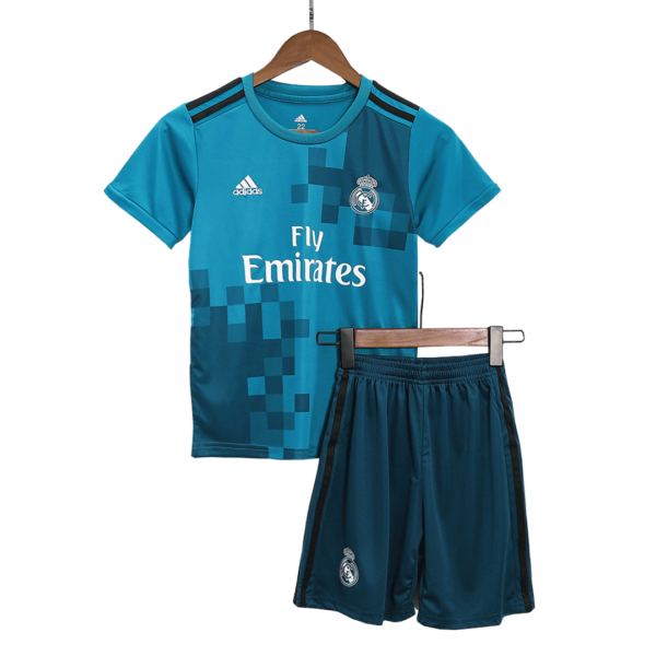 Real Madrid Third Away Jersey Kit 2017/18 Kids(Jersey+Shorts)