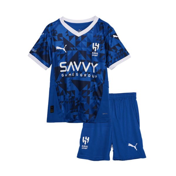 Al Hilal SFC Home Soccer Jersey Kit 2024/25 Kids(Jersey+Shorts) - Image 3