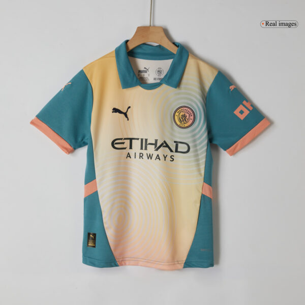 Manchester City Fourth Away Soccer Jersey Kit 2024/25 Kids(Jersey+Shorts)- Definitely City (UCL) - Image 4