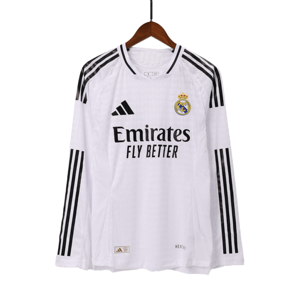 Authentic Real Madrid Long Sleeve Jersey Home Football Shirt 2024/25 - Image 4