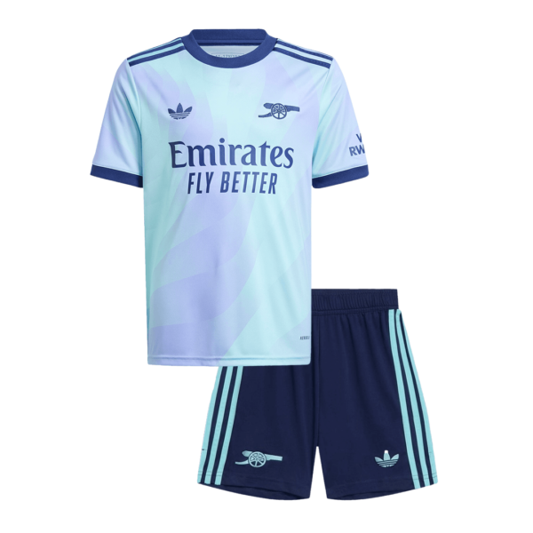 Arsenal Third Away Soccer Jersey Kit 2024/25 Kids(Jersey+Shorts)